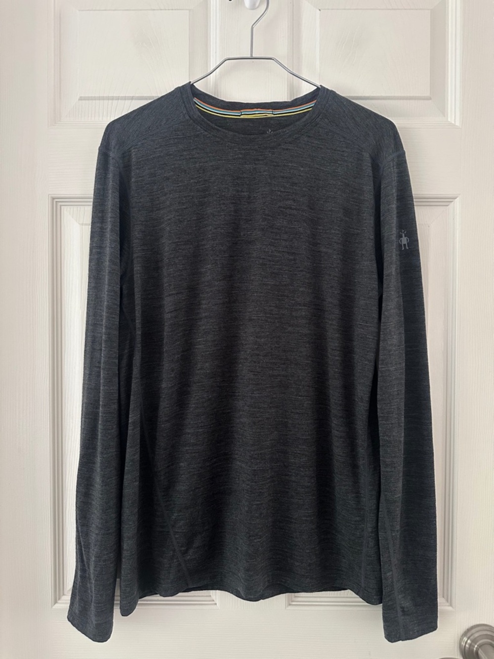 Medium Men’s Smartwool Merino 150 Base Layer Long Sleeve Iron Heather Gray